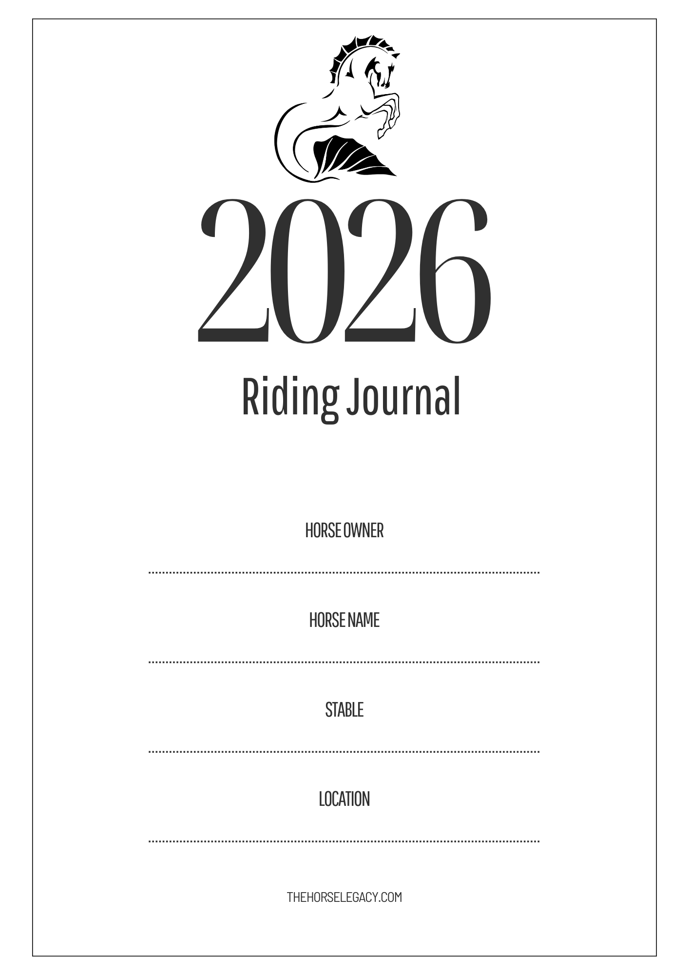 Turn every ride into clear notes, goals, and measurable progress with a printable horse training journal.